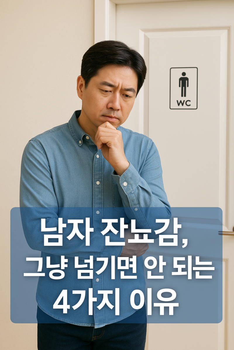 남자 잔뇨감 원인 4가지 증상 해결방법