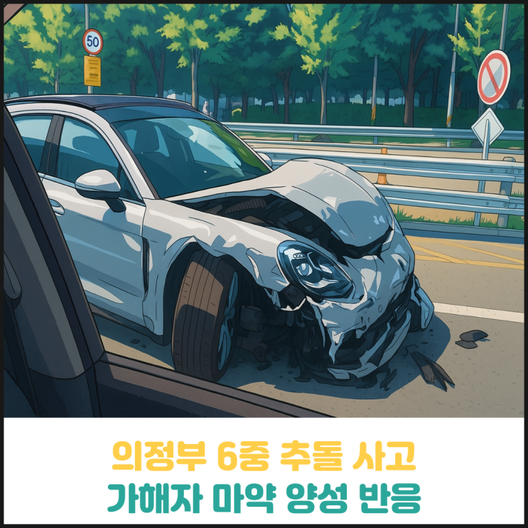 경기 의정부시 6중 추돌 사고, 가해자 마약 양성 반응 경기 의정부시 6중 추돌 사고, 가해자 마약 양성 반응