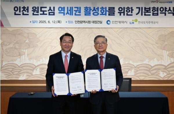 인천시, 한국토지주택공사와 함께 원도심 역세권 활성화 나선다