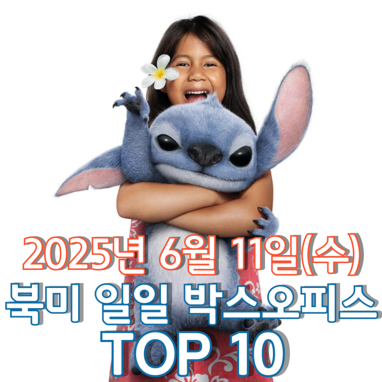  [북미 박스오피스] 일일 TOP 10 - 2025년 6월 11일(수)