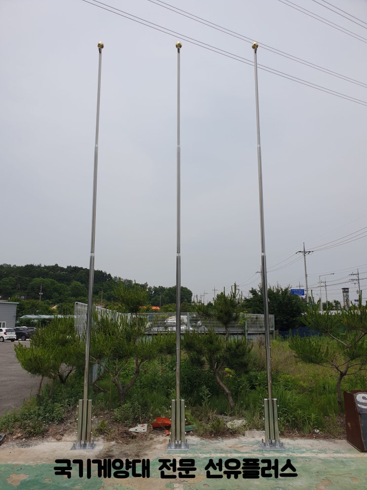  국기게양대 3조 제작 설치 SCANIA