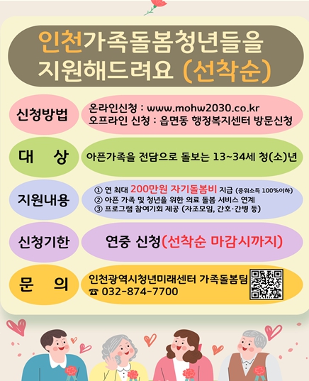 인천시, 가족돌봄청년·청소년 집중 발굴 … 복지 사각지대 해소