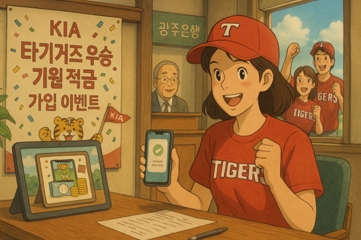   타이거즈 팬이라면 주목!... 광주은행, KIA 우승기원 적금 이벤트