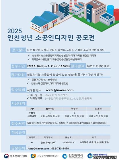 인천시, 7월 11일까지 청년 소공인 디자인 공모