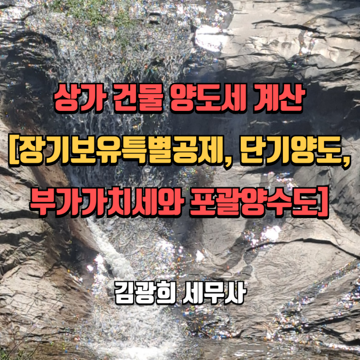  상가 건물 양도세 계산[장기보유특별공제, 단기양도, 부가가치세와 포괄양수도]