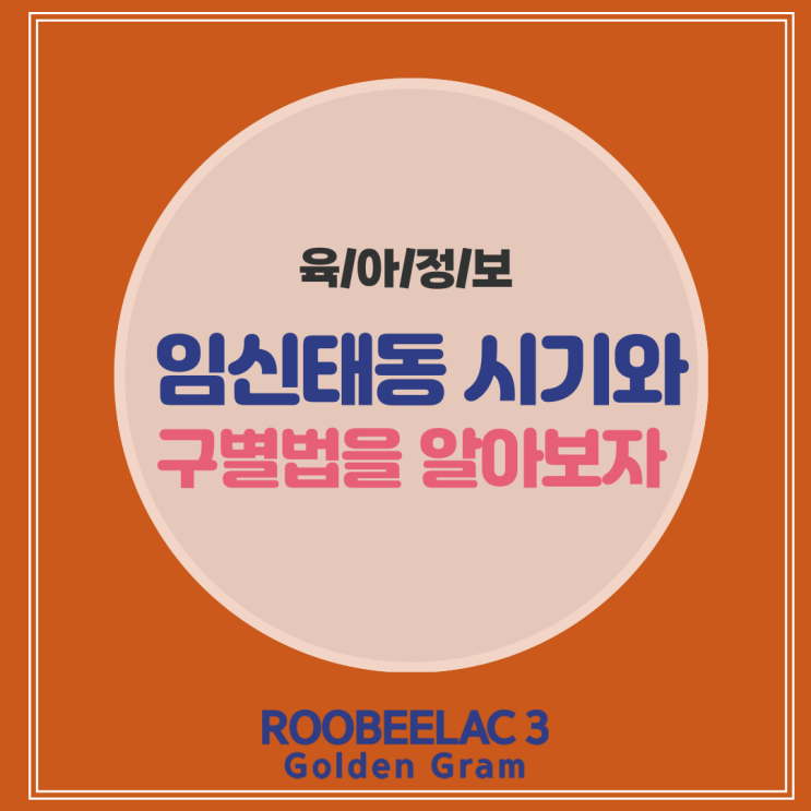  임신태동 구별법과 임신태동 시기 정리 by. 덴마크 슈퍼 프리미엄 분유 루비락 3