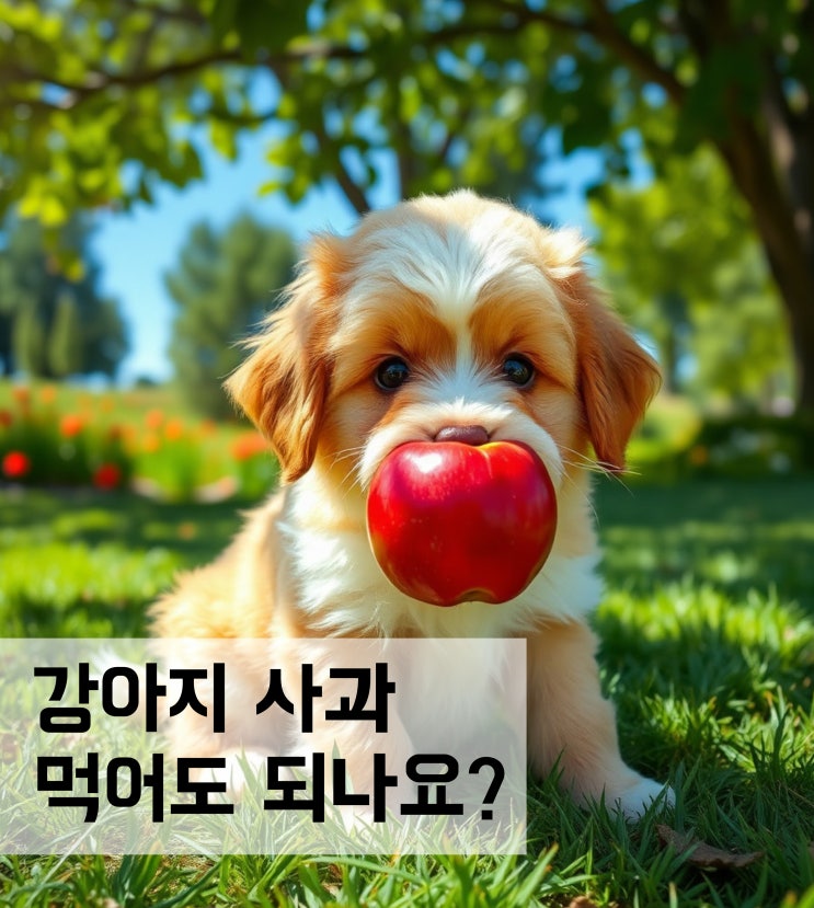  강아지 사과 먹어도 되나요?