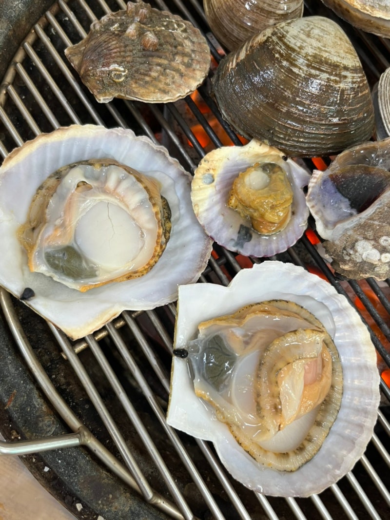 당진 왜목마을 맛집 섬마을횟집에서 조개구이와 매운탕 먹었어유