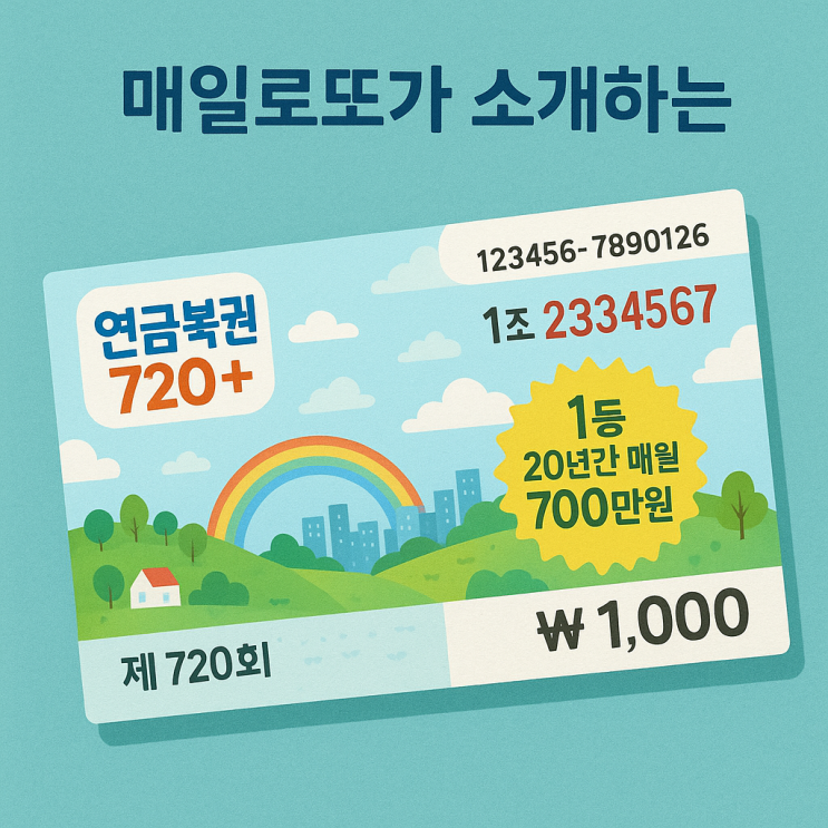  연금복권 통계 당첨확률 알아보기