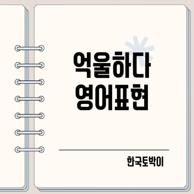  억울해요! 억울하다 영어로 umfair?