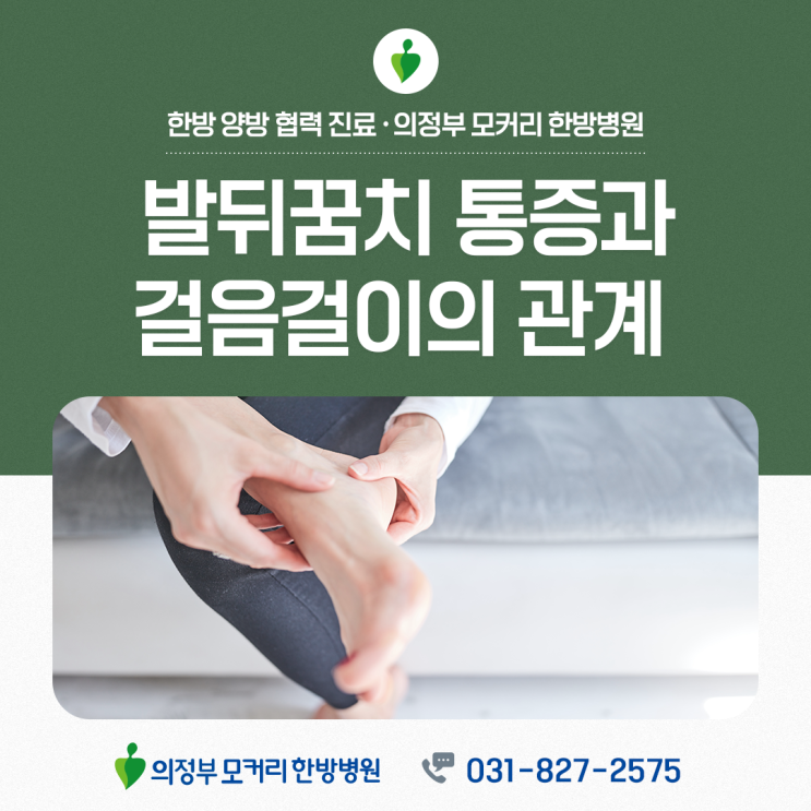  의정부 모커리한방병원 서있기만 해도 욱신? 발뒤꿈치 통증과 걸음걸이의 관계
