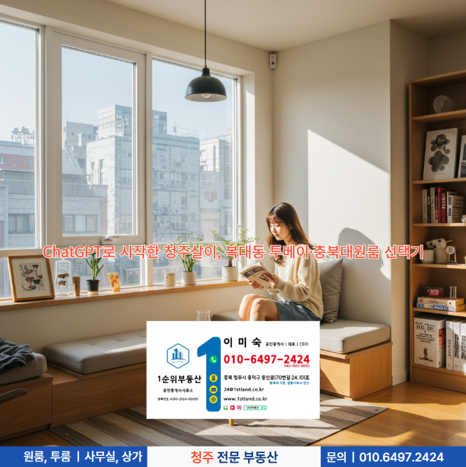  ChatGPT로 시작한 청주살이, 복대동 투베이·충북대원룸 선택기