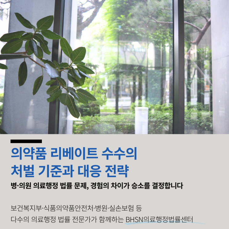  의약품 리베이트 수수의 처벌 기준과 대응 전략
