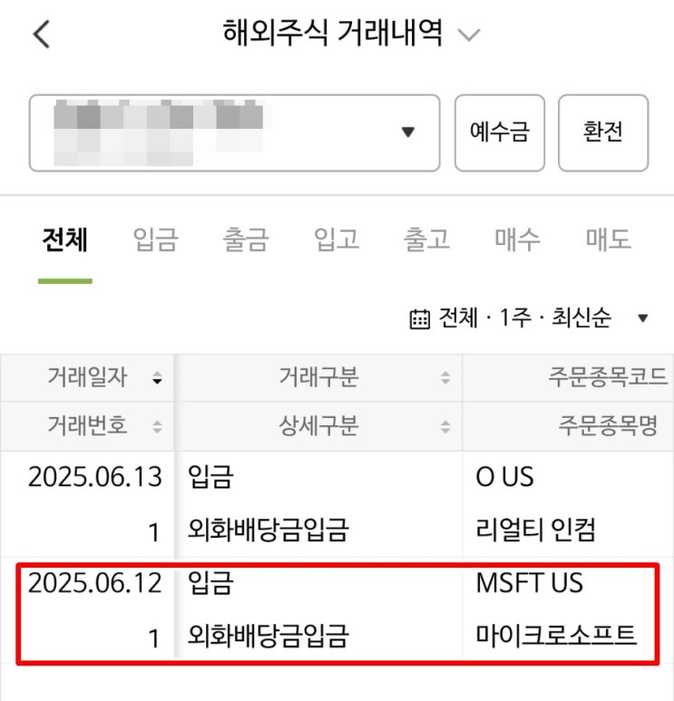  미국주식 배당금, 실제로 얼마 받았나? MSFT 투자 및 주가 현황