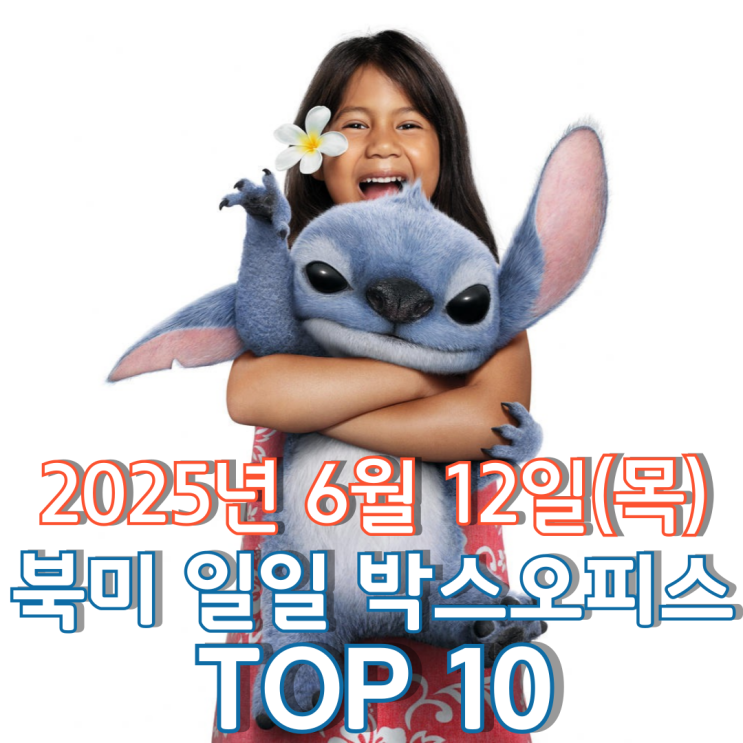  [북미 박스오피스] 일일 TOP 10 - 2025년 6월 12일(목)