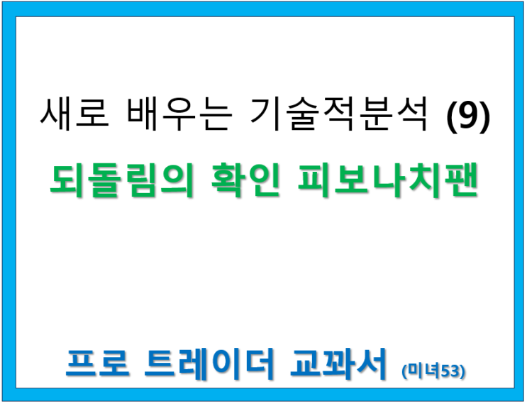  되돌림의 확인 피보나치 팬