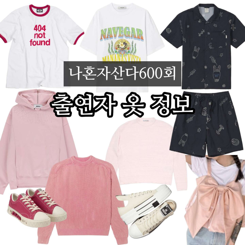 私は一人で暮らす チョン・ヒョンムのTシャツ、半袖シャツセット、パク・ナレのリボントップ、コックンの服、ニット、靴情報 (600話)