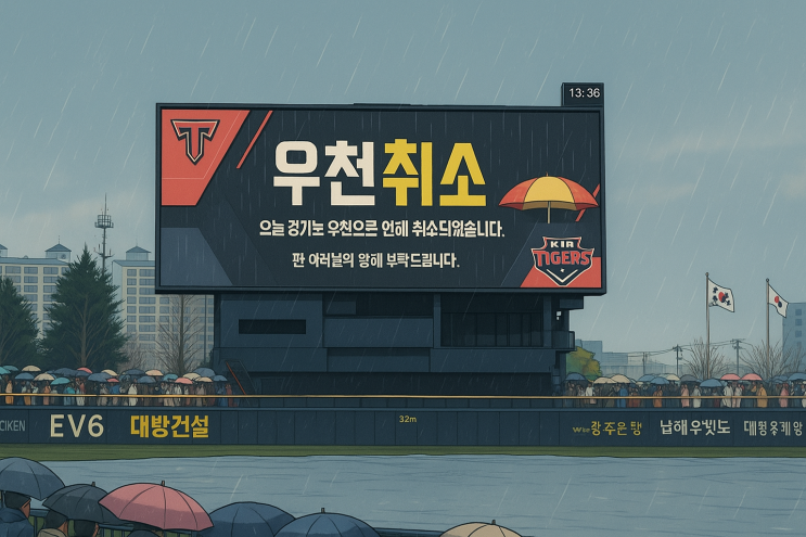 KBO <b>프로야구 우천 취소</b> 기준 & 환불 규정 완벽 총정리