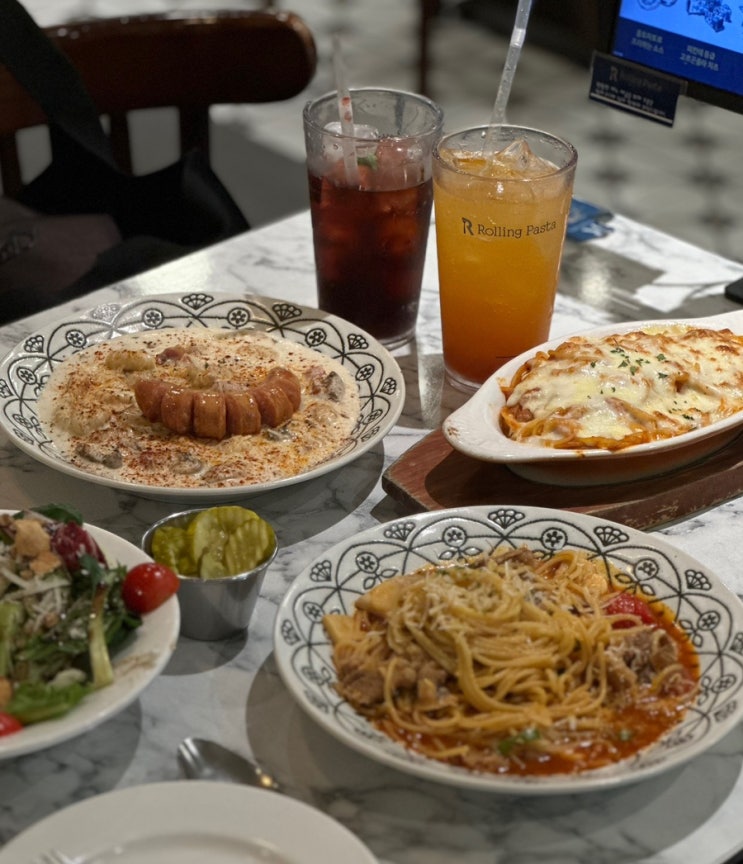  수원역 맛집 롤링파스타 수원역점, 수원역 가성비맛집 (아기의자 있음)