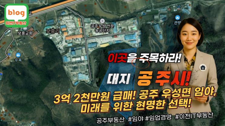  약초 재배 & 임업 경영! 공주 우성면 임야의 무한한 가능성!농공단지 인접! 투자가치 UP!