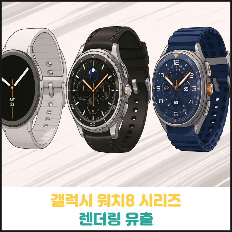 갤럭시 워치8 시리즈 렌더링 유출 갤럭시 워치8 시리즈 렌더링 유출