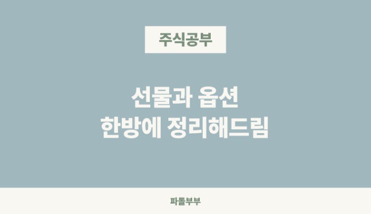  해외 주식 선물 뜻 옵션이란 차이점