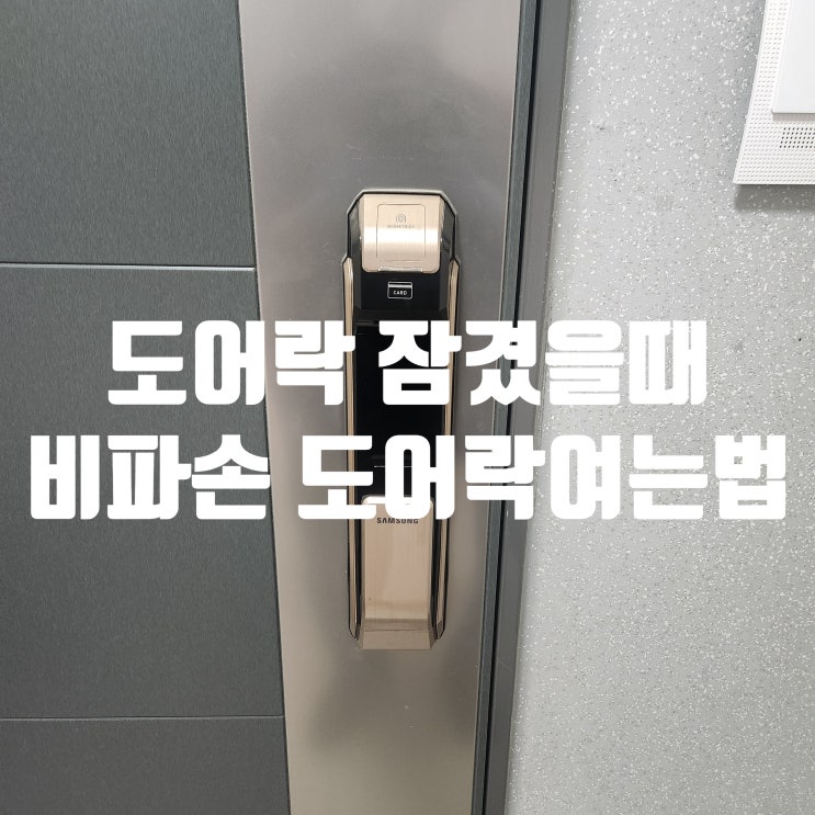  삼성 SHS P910 도어락 비밀번호 분실 등록실수 현관문 잠겼을때 여는법 인천 검단 당하동 열쇠