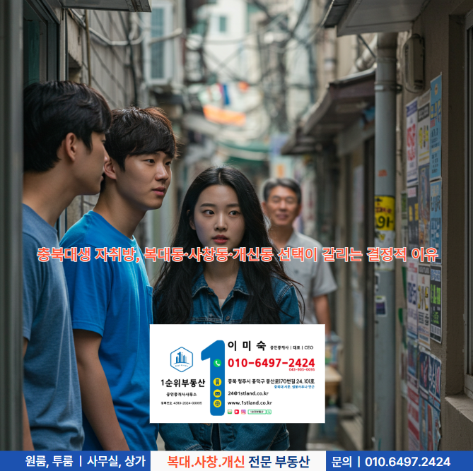  충북대생 자취방, 복대동·사창동·개신동 선택이 갈리는 결정적 이유