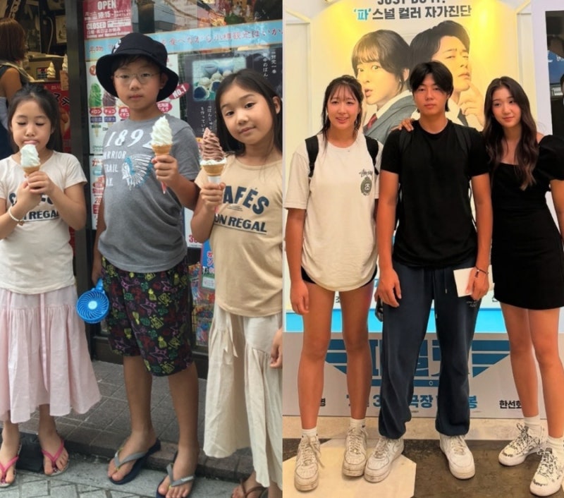 180cm 넘었다는 윤종신 아들 키, 전미라❤️윤종신 자녀 윤라익 윤라임 윤라오 삼남매 근황