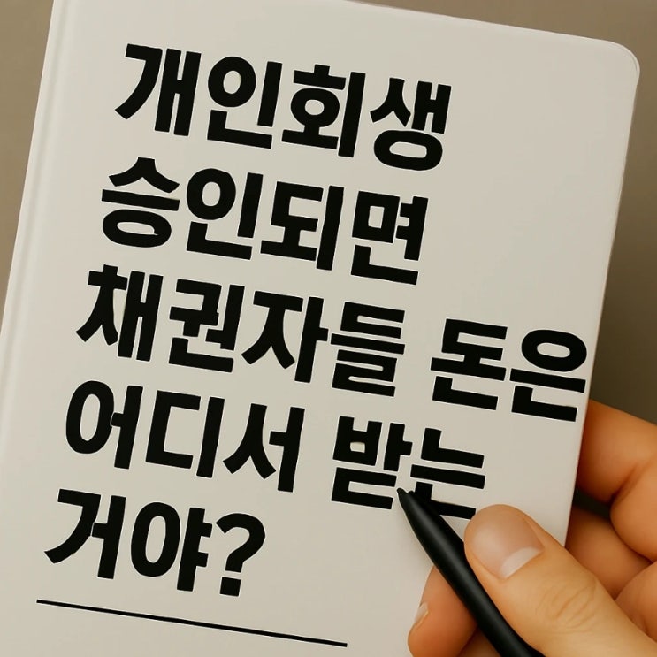  채무자가 개인회생 승인되면 채권자들 돈은 어디서 받는 거야?