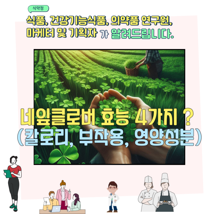  네잎클로버 효능 4가지 ? (칼로리, 부작용, 영양성분)