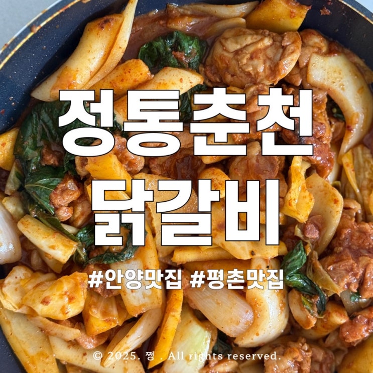 안양 평촌먹거리촌 맛집 정통춘천닭갈비 내돈내산 포장후기
