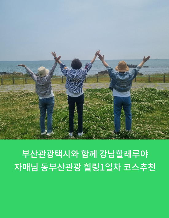  부산관광택시와 함께 강남자매님 동부산관광 힐링1일차 코스추천