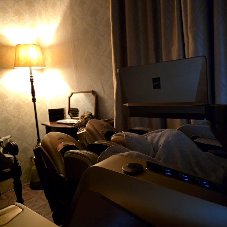  부산 힐링카페 자몽한오후 극락가는 안마의자 마사지 실내데이트