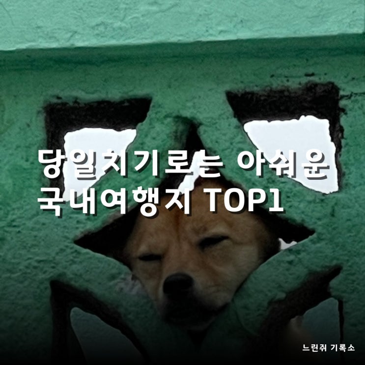  "하루만" 가긴 아쉬운 국내여행지 TOP1