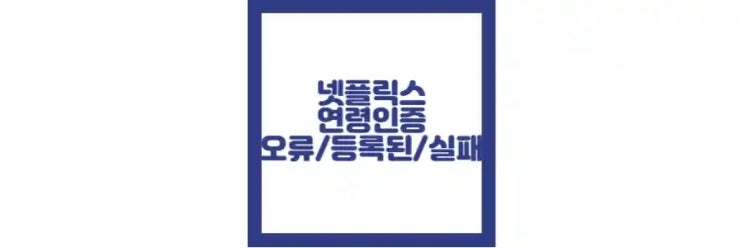  넷플릭스 연령 인증 방법, 오류, 실패, 이미 등록된 메시지 정리