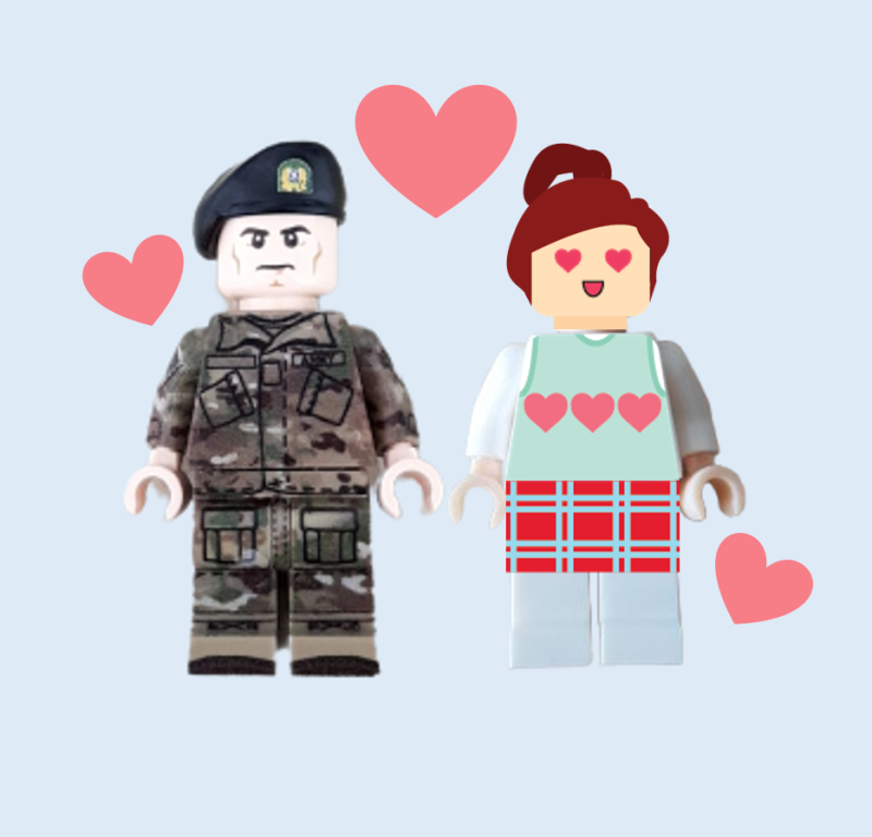 레고 전역 선물 군인 미니 피규어 패키지 / 육군 해군 공군 해병대 커플 제대 액자 부대마크 ....
