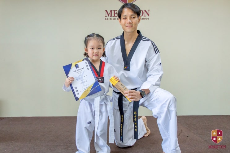  치앙마이 국제학교 추천, 메리튼 인터내셔널 스쿨 태권도 첫 승급 이야기