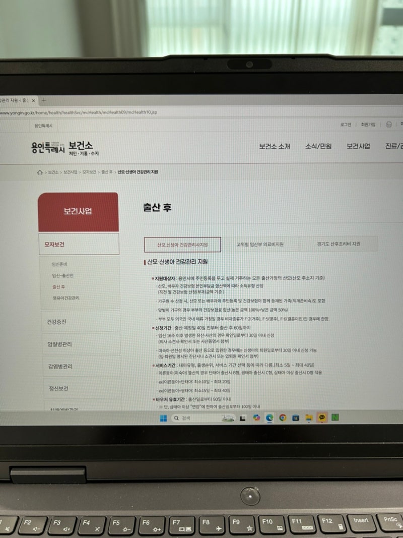출산 준비 | 용인시 산모·신생아 건강관리 지원 / 산후도우미 복지로 신청기간 방법 조건