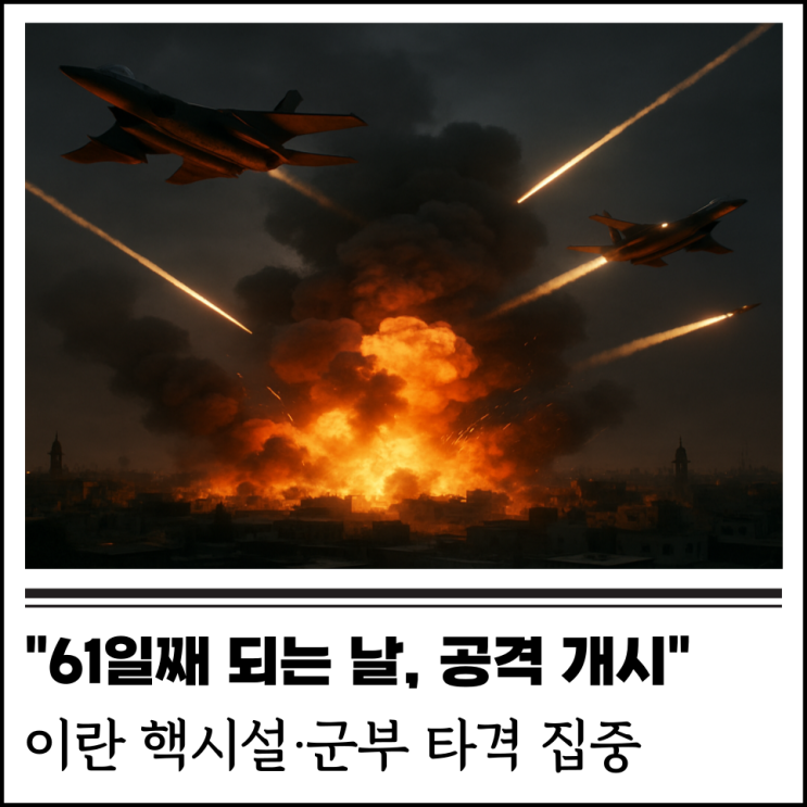 이스라엘, <b>이란</b> 전격 공습... 미국 <b>트럼프</b> "60일 뒤 <b>공격</b>... 