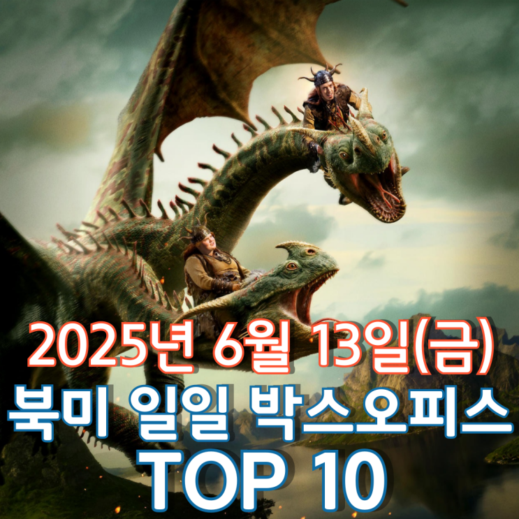  [북미 박스오피스] 일일 TOP 10 - 2025년 6월 13일(금)