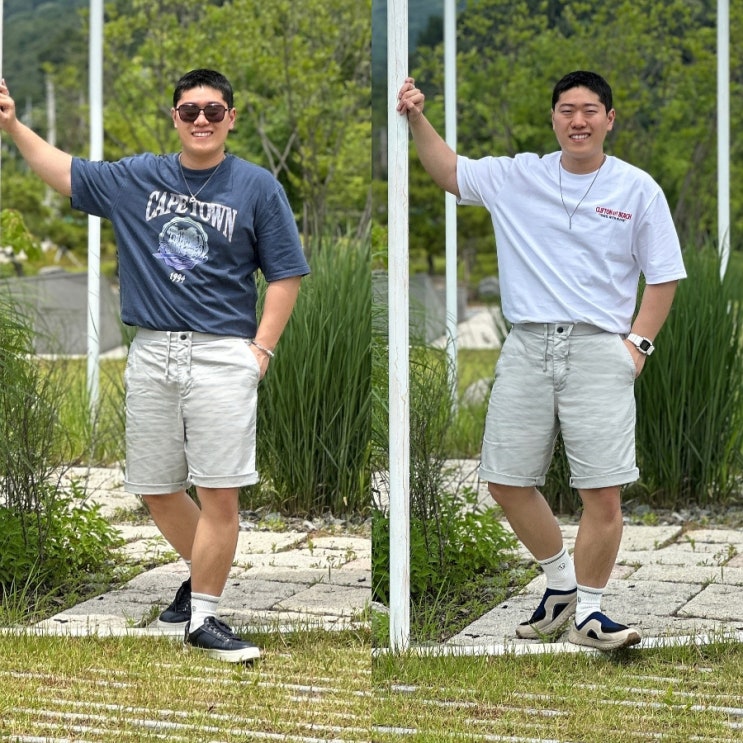  깔끔한 남자 반팔티 추천 브랜드 올젠 티셔츠 반바지