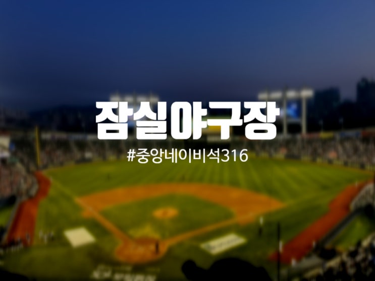  잠실야구장 [중앙네이비석 316블럭]