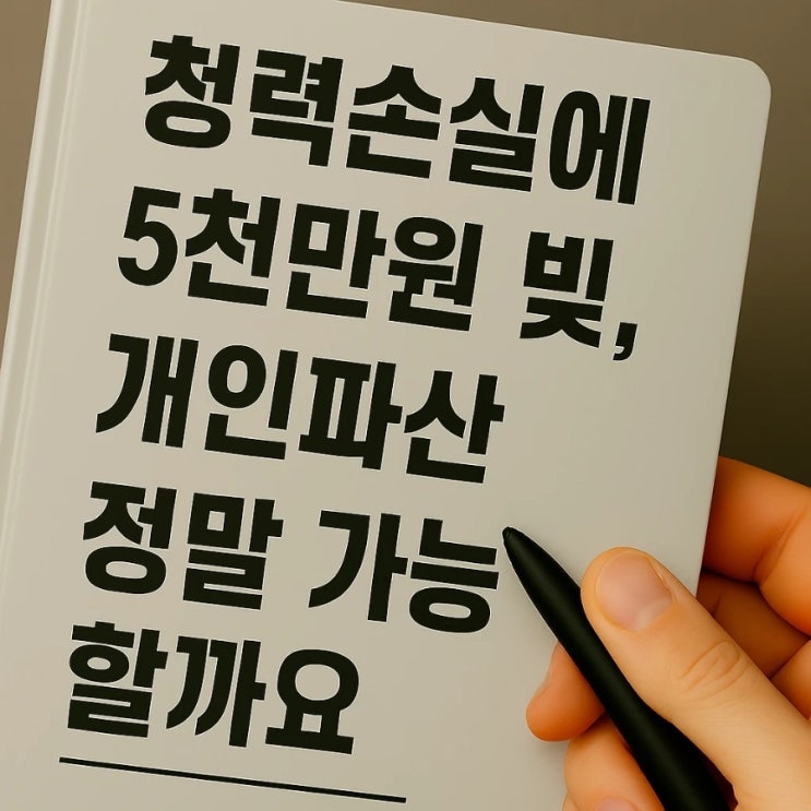  청력손실에 5천만원 빚, 개인파산 정말 가능할까요?