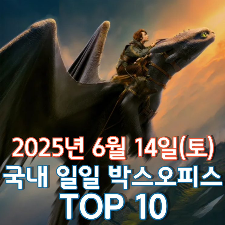  [국내 박스오피스] 일일 TOP 10 - 2025년 6월 14일(토)