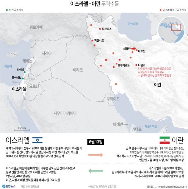 <b>이스라엘</b>-<b>이란</b> <b>무력 충돌</b>에 자산 시장 변동성 증대... 
