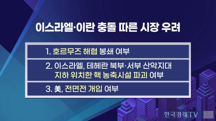 변수! <b>이란</b>-<b>이스라엘 갈등</b>, 한국 증시에 미치는 영향은?