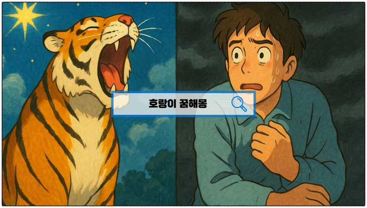  [무료꿈해몽풀이] 호랑이꿈해몽 길몽 흉몽 총정리. 성공부터 경고까지
