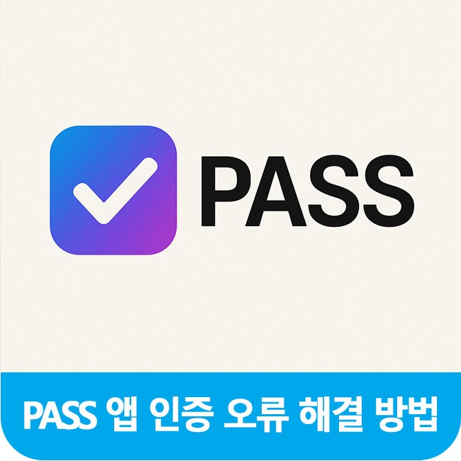  PASS 앱 인증 오류 확인 해결방법