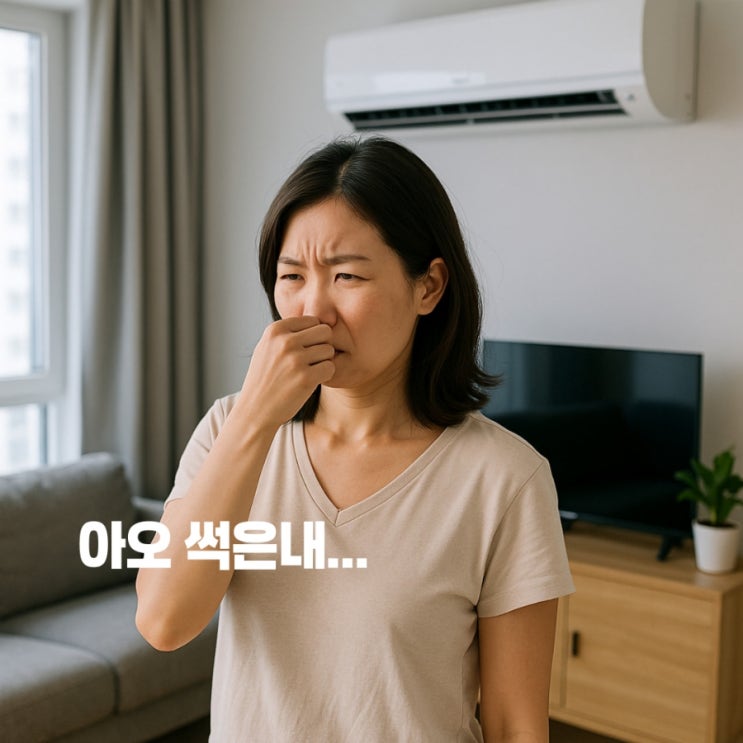  켜는 순간 거실이 썩은 물 냄새로 가득했다